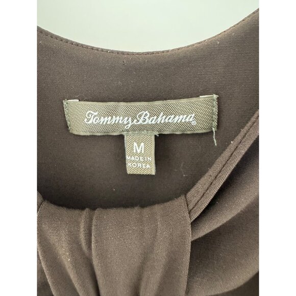 Tommy Bahama Chocolate Brown Tank Summer Dress w/Pockets Size M Sundress Spa - Picture 4 of 7